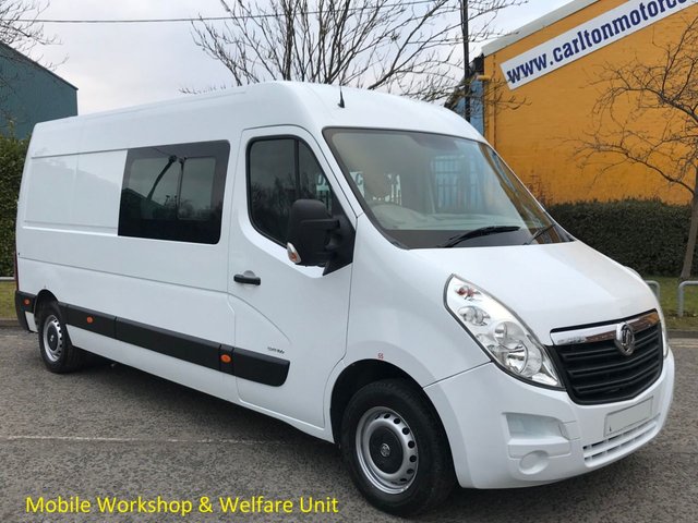 2013 63 Vauxhall Movano 2.3 F3500 L3H2 CDTi 100 LWB [ MOBILE WORKSHOP,CREW,MESS,WELFARE,WINDOW ] VAN LOW MILEAGE ,FREE UK DELIVERY