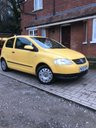 USED 2009 09 VOLKSWAGEN FOX 1.2 URBAN FOX 6V 3d 54 BHP LOVELY BRIGHT YELLOW COLOUR CODED BODY WITH GREY TRIM, 3 DOOR HATCHBACK, 1.2 PETROL ENGINE, 5 SPEED MANUAL GEARBOX, 2 OWNERS WITH ONLY 50,000 MILES SERVICE HISTORY, &pound;135 ANNUAL ROAD TAX