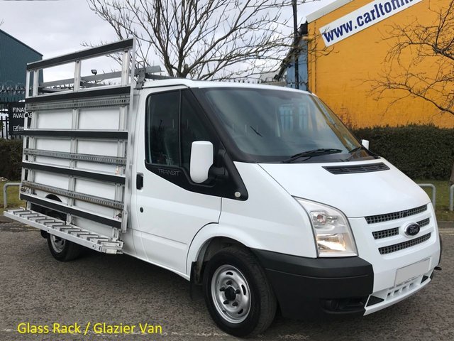 2012 62 Ford Transit 2.2 Tdci 100 260 Swb [ GLASS FRAIL RACK ] Low Roof Van Ex Lease Service Printout Delivery T,B,A