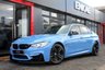 USED 2016 16 BMW M3 3.0 M3 4d AUTO 426 BHP YASMARINA BLUE*GLOSS BLACK M PERFORMANCE KIT*19 DOUBLE SPOKE 437M ALLOYS*HEADS UP DISPLAY