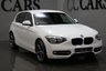 USED 2012 62 BMW 1 SERIES 1.6 116I SPORT 5d 135 BHP A GENUINE EXAMPLE IN A DESIRABLE COLOUR COMBINATION, EFFICIENT DYNAMICS, UNMARKED 17 INCH GRAPHITE GREY ALLOY WHEELS, BLUETOOTH CONNECTIVITY, PARKING SENSORS, CRUISE CONTROL, LEATHER MULTI FUNCTION STEERING WHEEL, CLIMATE CONTROL, PRIVACY GLASS, ON-BOARD COMPUTER