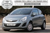USED 2012 62 VAUXHALL CORSA 1.0 S ECOFLEX 3d 64 BHP +++ FREE 6 months Autoguard Warranty included in screen price +++