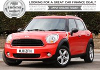 USED 2011 11 MINI COUNTRYMAN 1.6 ONE 5d 98 BHP +++ FREE 6 months Autoguard Warranty included in screen price +++