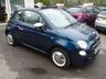 USED 2014 64 FIAT 500 1.2 CONVERTIBLE POP 3d 69 BHP Finished in rare 'Epic Blue' with Retro Moon Trims. Low Mileage, Full Service History + Just Serviced by ourselves, One Lady Owner from new, Minimum 9 months MOT, Great on fuel economy! Only &pound;30 Road Tax! Convertible