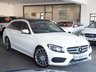 USED 2015 65 MERCEDES-BENZ C CLASS 2.1 C220 D AMG LINE PREMIUM 5d AUTO 170 BHP +PAN ROOF+NAV+LTHR+19" ALLOYS+
