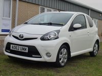 USED 2012 62 TOYOTA AYGO 1.0 VVT-I FIRE AC 3d 67 BHP www.suffolkcarcentre.co.uk - Located at Ilketshall