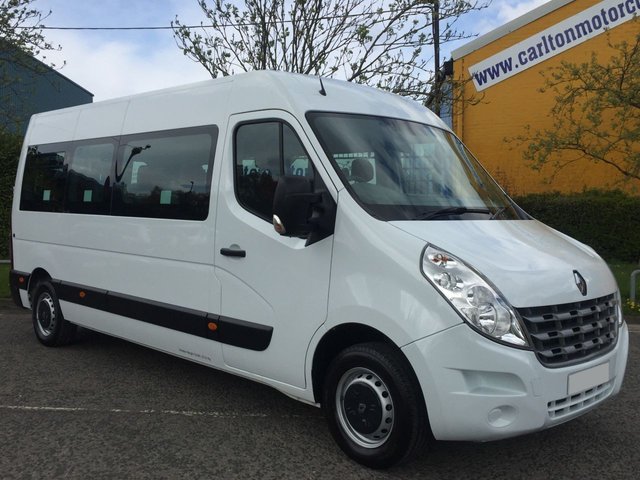 2012 62 Renault Master 2.3 LM39 DCI 125 MINIBUS 17 STR Factory Built-Tacho+Psv/d Lw mileage Free UK Delivery