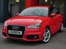 USED 2014 14 AUDI A1 1.6 TDI S LINE 3d 105 S/S &pound;0 TAX, FULL AUDI SERVICE HISTORY, UPGRADE EXTERIOR PAINT FINISH W/ BLACK ROOF CONTRAST LINE, UPGRADE PRIVACY GLASS, BLUETOOTH W/ AUDIO STREAMING, LEATHER 3 SPOKE MULTIFUNCITON SPORTS STEERING WHEEL, LED INTERIOR LIGHTS, (LED FOOTWELL LIGHTS + BACKGROUND LIGHTS INC UNDER DOOR PUDDLE LIGHTS), AUX IN FOR IPOD / MP3, A/C, FRONT FOGS, HALOGEN DRLS, DIS TRIP COMPUTER W/ DIGI SPEED DISPLAY, SPEED WARNING, GEAR RECOMMENDATION, SD CARD READER X1, CD READER, ELECTRIC WINDOWS, ELECTRIC HEATED MIRRORS