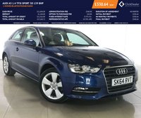 USED 2014 64 AUDI A3 1.4 TFSI SPORT 3d 139 BHP 1 Owner/Bluetooth/DAB Radio