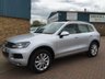 USED 2014 14 VOLKSWAGEN TOUAREG 3.0 V6 SE TDI BLUEMOTION TECHNOLOGY AUTO 242 BHP Ice Silver A FULLY LOADED TOUAREG WITH FULL BLACK LEATHER DETACHABLE TOW BAR BLUETOOTH SAT NAV AND BOTH SETS OF KEYS AND THE LIST GOES ON !!!