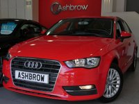 USED 2015 15 AUDI A3 SPORTBACK 1.6 TDI SE TECHNIK 5d 110 S/S &pound;0 TAX, FULL AUDI HISTORY, 1 OWNER FROM NEW, UPGRADE WINDSCREEN SUNBAND, UPGRADE LIGHT + RAIN SENSORS (AUTO LIGHTS + WIPERS), SAT NAV, REAR ACOUSTIC PARKING SENSORS, CRUISE CONTROL, DAB DIGITAL RADIO, BLUETOOTH PHONE & MUSIC STREAMING, AUDI MUSIC INTERFACE FOR IPOD/USB DEVICES (AMI), FRONT FOG LIGHTS, GREY CLOTH INTERIOR, LEATHER MULTIFUNCTION STEERING WHEEL, CD HIFI WITH 2x SD CARD READERS, FRONT CENTRE ARM REST, TYRE PRESSURE MONITORING SYSTEM, ELECTRIC HEATED DOOR MIRRORS, VAT QUALIFYING.