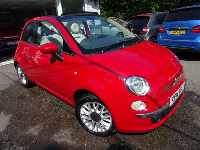 2014 14 Fiat 500 1.2 CONVERTIBLE LOUNGE 3d 69 BHP