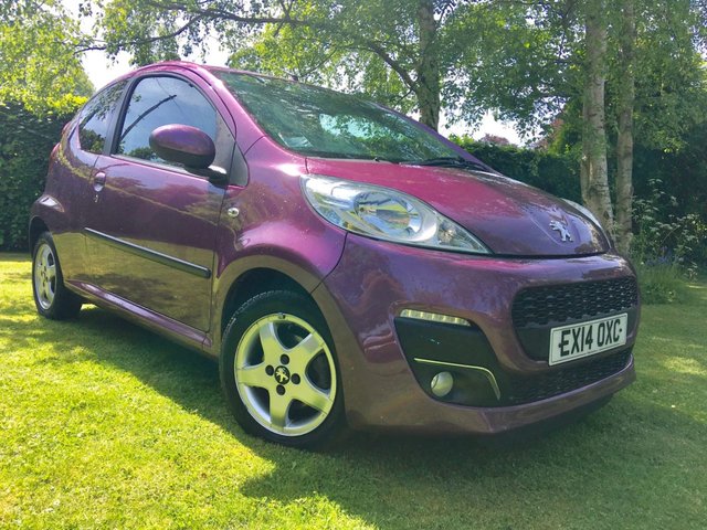 2014 14 Peugeot 107 Allure 1.0 ALLURE 3d 68 BHP ''ZERO ROAD TAX''AIRCON/BLUETOOTH/ALLOYS/ONLY 25,000MILES