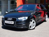 USED 2015 15 AUDI A3 SPORTBACK 1.6 TDI S LINE 5d 110 S/S UPGRADE SAT NAV, UPGRADE COMFORT PACK INCLUDING LIGHT & RAIN SENSORS AUTO DIMMING REAR VIEW MIRROR & WINDSCREEN WITH GREY TINTED STRIP, UPGRADE CRUISE CONTROL, UPGRADE PARKING SYSTEM REAR, UPGRADE ELECTRIC HEATED FOLDING & DIMMING DOOR MIRRORS, UPGRADE PRIVACY GLASS, LED XENON LIGHTS, BLACK 1/2 LEATHER INTERIOR, DAB RADIO, BLUETOOTH PHONE & MUSIC STREAMING, AUDI MUSIC INTERFACE FOR IPOD / USB DEVICES (AMI), LED XENON LIGHTS, 1/2 LEATHER, 1 OWNER FROM NEW, AUDI SERVICE HISTORY, &pound;0 ROAD TAX