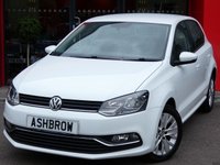 USED 2015 15 VOLKSWAGEN POLO 1.0 SE 5d 60 S/S BLUETOOTH PHONE & MUSIC STREAMING, DAB RADIO, AUX & USB INPUTS, LEATHER FLAT BOTTOM MULTIFUNCTION STEERING WHEEL, MANUAL 5 SPEED GEARBOX, START STOP TECHNOLOGY, 15 INCH MULTI-SPOKE ALLOY WHEELS, FRONT FOG LIGHTS, GREY CLOTH INTERIOR, 3x 3 POINT REAR SEAT BELTS, ISO FIX, FOLDING REAR SEATS, ELECTRIC WINDOWS x4, ELECTRIC HEATED DOOR MIRRORS, REMOTE CENTRAL LOCKING, AIR CONDITIONING, TRIP COMPUTER, CD HIFI WITH SD CARD READER, ILLUMINATING VANITY MIRRORS, TPMS. &pound;20 ROAD TAX, FULL SERVICE HISTORY