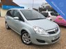 USED 2009 09 VAUXHALL ZAFIRA 1.6 DESIGN 5 door 7 SEATER Low Mileage Petrol 7 Seater with half leath