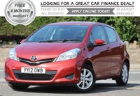 USED 2012 12 TOYOTA YARIS 1.3 VVT-I TR 5d 98 BHP +++ FREE 6 months Autoguard Warranty included in screen price +++