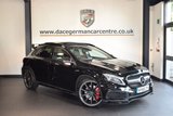 USED 2015 65 MERCEDES-BENZ GLA-CLASS 2.0 GLA45 AMG 4MATIC 5DR AUTO 360 BHP 1 owner BLACK WITH FULL BLACK LEATHER INTERIOR + FULL MERC SERVICE HISTORY + AERO KIT + SATELLITE NAVIGATION + FULL PANORAMIC ROOF + XENON LIGHTS + HEATED RECARO SPORT SEATS + REVERSE CAMERA + HARMAN/KARDON SPEAKERS + DAB RADIO + CRUISE CONTROL + RAIN SENSORS + ACTIVE PARK ASSIST + 20 INCH ALLOY WHEELS