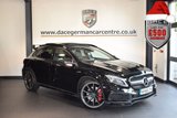 USED 2015 65 MERCEDES-BENZ GLA-CLASS 2.0 GLA45 AMG 4MATIC 5DR AUTO 360 BHP 1 owner BLACK WITH FULL BLACK LEATHER INTERIOR + FULL MERC SERVICE HISTORY + AERO KIT + SATELLITE NAVIGATION + FULL PANORAMIC ROOF + XENON LIGHTS + HEATED RECARO SPORT SEATS + REVERSE CAMERA + HARMAN/KARDON SPEAKERS + DAB RADIO + CRUISE CONTROL + RAIN SENSORS + ACTIVE PARK ASSIST + 20 INCH ALLOY WHEELS