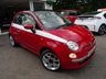 USED 2015 15 FIAT 500 0.9 TWINAIR CONVERTIBLE LOUNGE 3d 85 BHP Very Low Mileage, less than 9,000 covered from new! Full Fiat Service History, Just Serviced by ourselves, One Lady Owner from new, Minimum 9 months MOT, Excellent on fuel economy! ZERO Road Tax!