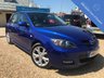 USED 2008 57 MAZDA 3 2.0 SPORT 5d 148 BHP 1 former keeper, FSH, electric blue and black leather