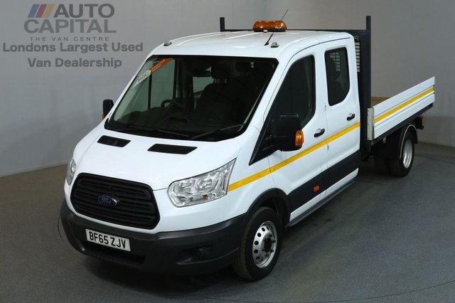 2015 65 FORD TRANSIT 2.2 350 L3 DCB C/C DRW 2d 124 BHP LWB TWIN WHEEL DROPSIDE LORRY