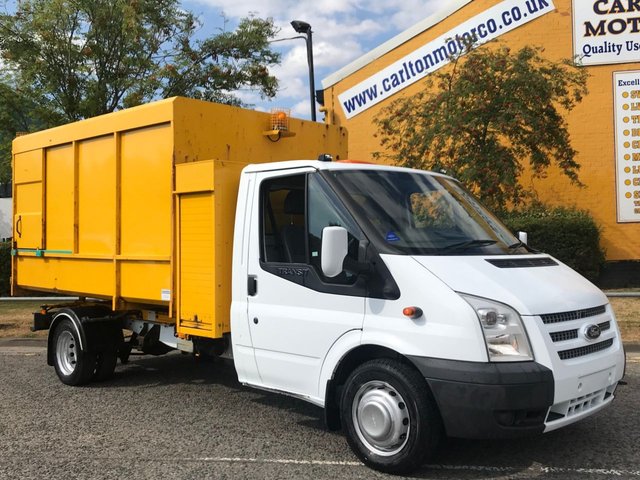 2012 62 Ford Transit 2.2 T350 TIPPER SEALED REFUGE BODY+ SIDE BIN LIFT DRW EX COUNCIL FREE UK DELIVERY