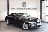 USED 2016 16 BMW 4 SERIES 2.0 420I M SPORT 2DR 181 BHP WITH A SERVICE PLAN + FULL BLACK LEATHER INTERIOR + FULL BMW SERVICE HISTORY + 1 OWNER FROM NEW + PRO SATELLITE NAVIGATION + XENON LIGHTS + BLUETOOTH + HEATED SPORT SEATS + DAB RADIO + CRUISE CONTROL + AUTO AIR CON + RAIN SENSORS + PARKING SENSORS + 18 INCH ALLOY WHEELS +