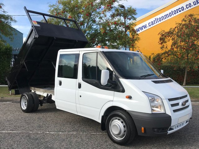 2014 14 Ford Transit 2.2TDCi 100 T350 LWB D/CAB TIPPER / TOOLSTORE DRW FREE UK DELIVERY