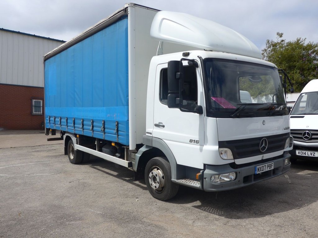 USED 2007 07 MERCEDES-BENZ ATEGO 4.3 815 DAY CURTAIN SIDER WITH TAILIFT, 150 ...