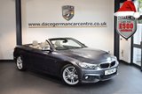 USED 2015 15 BMW 4 SERIES 3.0 430D M SPORT 2DR AUTO 255 BHP full service history sat nav full leather MINERAL METALLIC GREY WITH FULL OYSTER LEATHER INTERIOR + FULL SERVICE HISTORY + PRO SATELLITE NAVIGATION + XENON LIGHTS + BLUETOOTH + HEATED SPORT SEATS + CRUISE CONTROL + DAB RADIO + PARKING SENSORS + 18 INCH ALLOY WHEELS