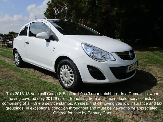 2013 13 Vauxhall Corsa 1.0 S ECOFLEX 3d 64 BHP
