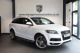 USED 2013 62 AUDI Q7 3.0 TDI QUATTRO S LINE PLUS 5DR 7 SEATER AUTO 245 BHP full service history IBIS WHITE WITH FULL BLACK LEATHER INTERIOR + FULL BLACK LEATHER INTERIOR + SATELLITE NAVIGATION + BLUETOOTH + HEATED SPORT SEATS + CRUISE CONTROL + 7 SEATER + RAIN SENSORS + HEATED MIRRORS + PARKING SENSORS + 21 INCH ALLOY WHEELS