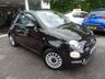 USED 2016 66 FIAT 500 0.9 TWINAIR CONVERTIBLE LOUNGE 3d 85 BHP New Shape model with Electric Black Roof! One Lady Owner from new, Fiat Service History + Serviced by ourselves, MOT until September 2019, Convertible, Excellent on fuel economy! ZERO Road Tax! Balance of Fiat Warranty until September 2019