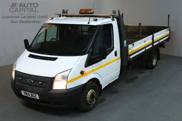 2014 14 FORD TRANSIT 2.2 350 124 BHP S/CAB EXTRA LWB RWD TWIN WHEEL DROPSIDE LORRY