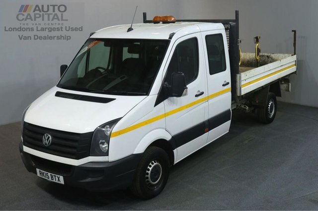 2015 15 VOLKSWAGEN CRAFTER 2.0 CR35 TDI DCB 109 BHP LWB 7 SEATER TIPPER