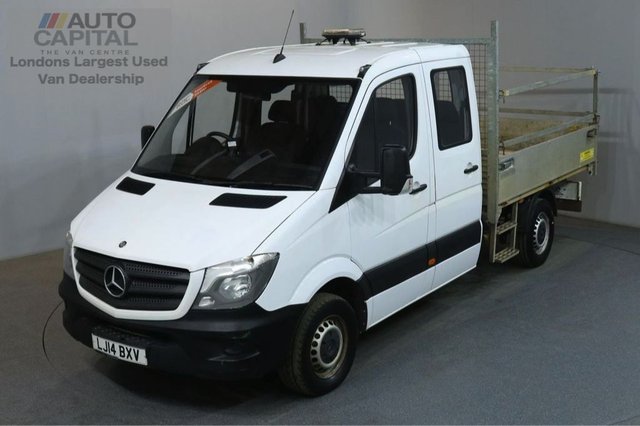 2014 14 MERCEDES-BENZ SPRINTER 2.1 313 CDI D/C MWB ECO 129 BHP 6 SEATER TIPPER