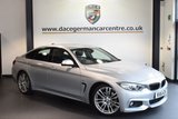 USED 2016 16 BMW 4 SERIES GRAN COUPE 3.0 430D M SPORT GRAN COUPE 4DR 255 BHP full bmw service history GLACIER SILVER METALLIC WITH FULL BLACK LEATHER INTERIOR + FULL BMW SERVICE HISTORY + PRO SATELLITE NAVIGATION + BLUETOOTH + CRUISE CONTROL + HEATED SPORT SEATS + PARK DISTANCE CONTROL + DAB RADIO + AUX PORT + 18 INCH ALLOY WHEELS