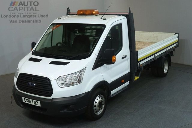 2015 15 FORD TRANSIT 2.2 350 124 BHP LWB RWD S/CAB TWIN WHEEL DROPSIDE LORRY