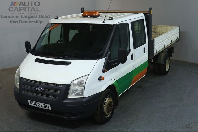 2013 62 FORD TRANSIT 2.2 350 124 BHP LWB 6 SEATER COMBI TIPPER