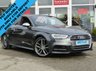 USED 2016 66 AUDI A3 2.0 S3 SPORTBACK QUATTRO 5d AUTO 306 BHP ABSOLUTELY STUNNING, 1 Owner, Low mileage, AUDI S3 QUATTRO 2.0 TURBO CHARGED 306bhp. Finished in DAYTONA GREY pearl with contrasting grey full heated SPORTS LEATHER seats. This 4x4 S3 has an advanced 2.0 turbocharged petrol engine pumping out 306 BHP, blistering performance with arguably the highest quality interior in its class. Features include Sat Nav, Full Heated Leather, DAB, B/tooth, LED day run lights, Park Senors and Cruise.