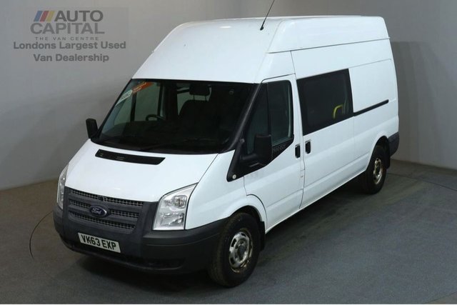 2013 63 FORD TRANSIT 2.2 350 124 BHP LWB H/ROOF L3 H3 9 SEATER COMBI CREW VAN