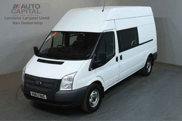2013 63 FORD TRANSIT 2.2 350 124 BHP LWB H/ROOF L3 H3 9 SEATER COMBI CREW VAN