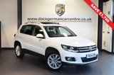 USED 2014 14 VOLKSWAGEN TIGUAN 2.0 MATCH TDI BLUEMOTION TECH 4MOTION DSG 5d AUTO 139 BHP * WAS £12,670 SAVE £1,700 * PURE WHITE WITH GREY CLOTH UPHOLSTERY + FULL VW SERVICE HISTORY + SATELLITE NAVIGATION + BLUETOOTH + FULL PANORAMIC ROOF + HEATED SEATS + PARKING SENSORS + HEATED MIRRORS + 18 INCH ALLOY WHEELS