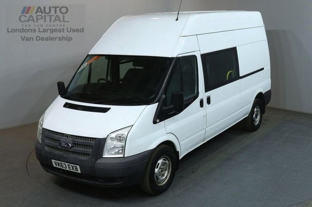 2013 63 FORD TRANSIT 2.2 350 124 BHP LWB H/ROOF L3 H3 9 SEATER COMBI CREW VAN