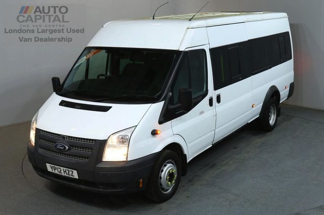 2012 12 FORD TRANSIT 2.2 430 BUS 17 STR 134 BHP EXTRA LWB M/ROOF TWIN WHEEL MINIBUS
