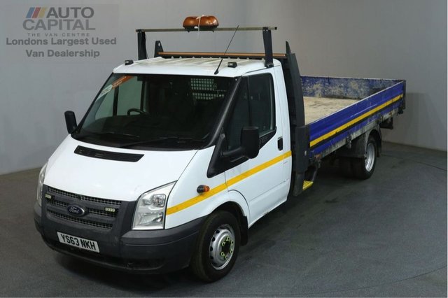 2014 63 FORD TRANSIT 2.2 350 124 BHP EXTRA LWB DROPSIDE LORRY