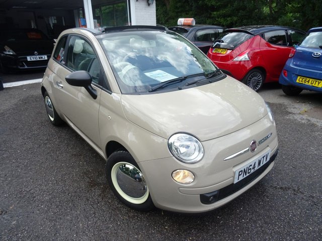 2014 64 Fiat 500 1.2 CONVERTIBLE POP 3d 69 BHP *AIR-CONDITIONING*