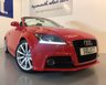 USED 2011 11 AUDI TT 2.0 TFSI S LINE 2d 211 BHP SAVE £1000 -WAS £10999 NOW £9999 Huge Saving in our Black Tag Summer SALE -Stunning looking LOW MILEAGE -ONLY 48,000 Miles -S-Line Cabriolet in burning red with black half leather/alcantara-awesome performance with 208 bhp-over 150 mph top speed and still capable of over 50 MPG ! Big spec with 18"10 Spoke alloys,Bi-Xenon headlamp sand full electric roof