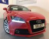 USED 2011 11 AUDI TT 2.0 TFSI S LINE 2d 211 BHP SAVE £1000 -WAS £10999 NOW £9999 Huge Saving in our Black Tag Summer SALE -Stunning looking LOW MILEAGE -ONLY 48,000 Miles -S-Line Cabriolet in burning red with black half leather/alcantara-awesome performance with 208 bhp-over 150 mph top speed and still capable of over 50 MPG ! Big spec with 18"10 Spoke alloys,Bi-Xenon headlamp sand full electric roof